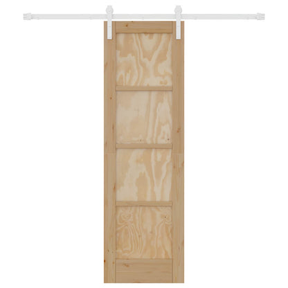 Schuifdeur Natuurlijk en Wit 61 x 198,5 cm Massief grenenhout
