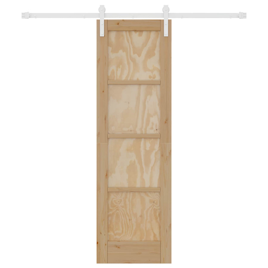 Schuifdeur Natuurlijk en Wit 61 x 198,5 cm Massief grenenhout