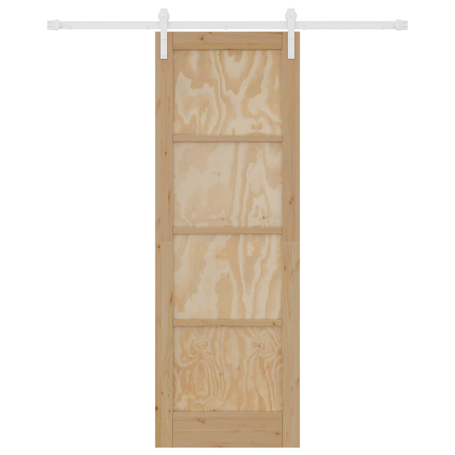 Schuifdeur Natuurlijk en Wit 73,5 x 211 cm Massief grenenhout