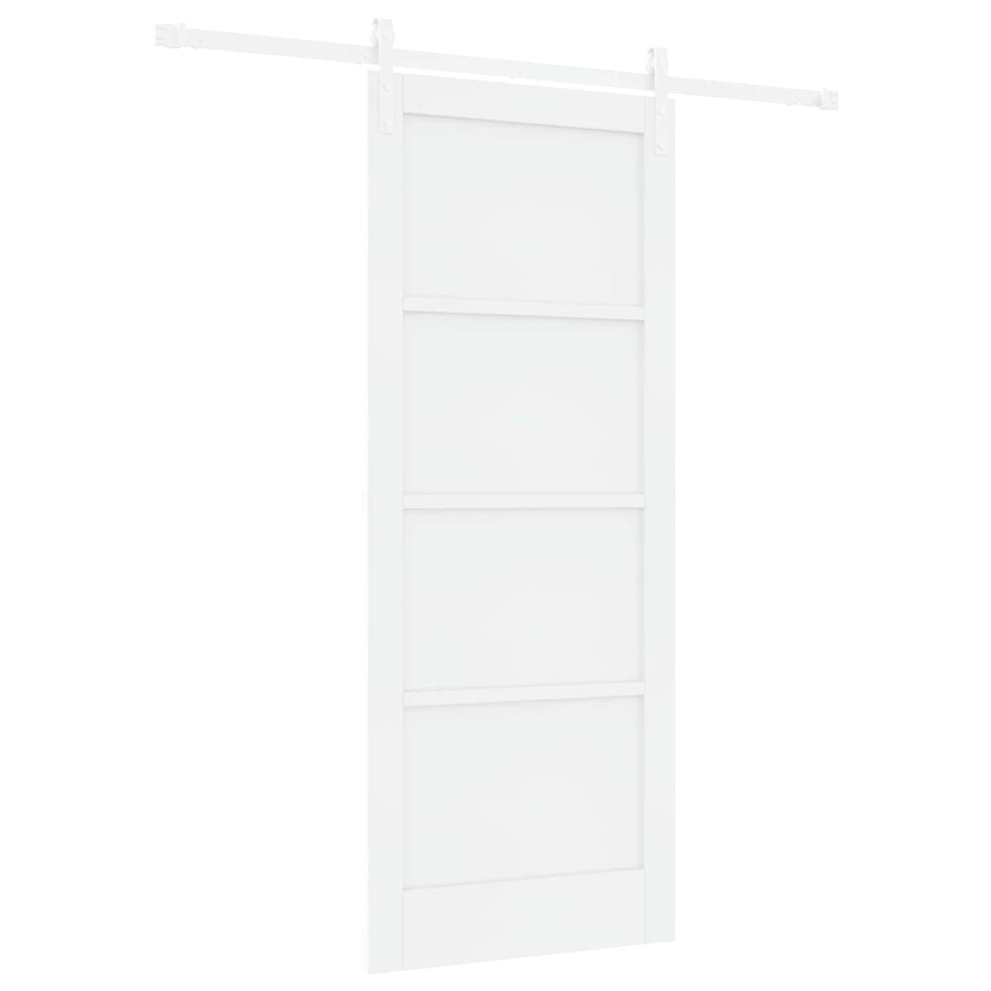 Schuifdeur Wit 83 x 202 cm Massief grenenhout