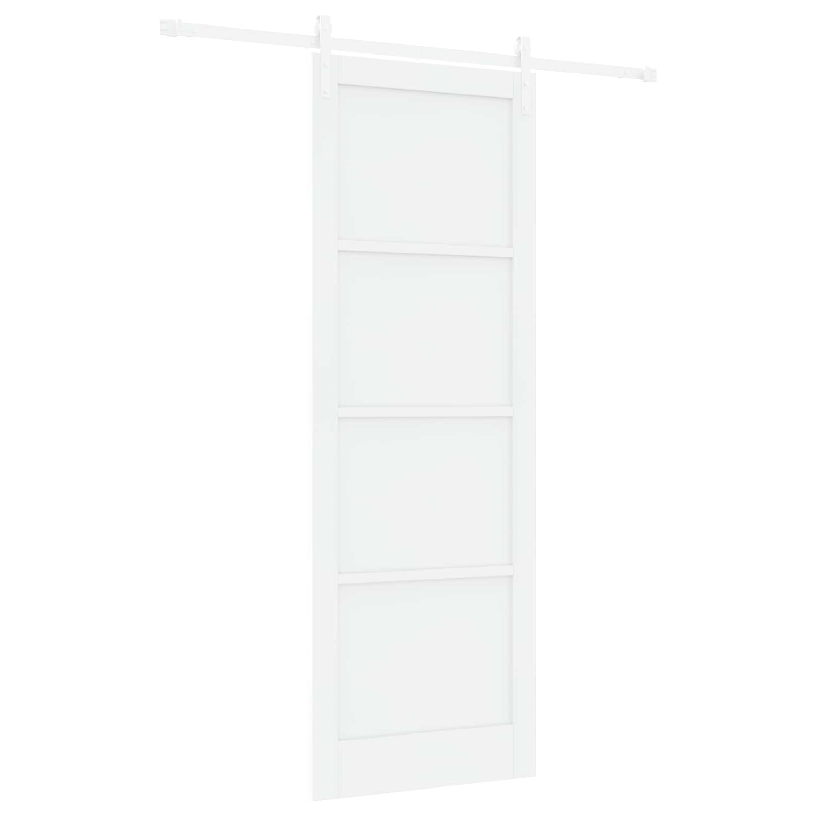 Schuifdeur Wit 83 x 232 cm Massief grenenhout
