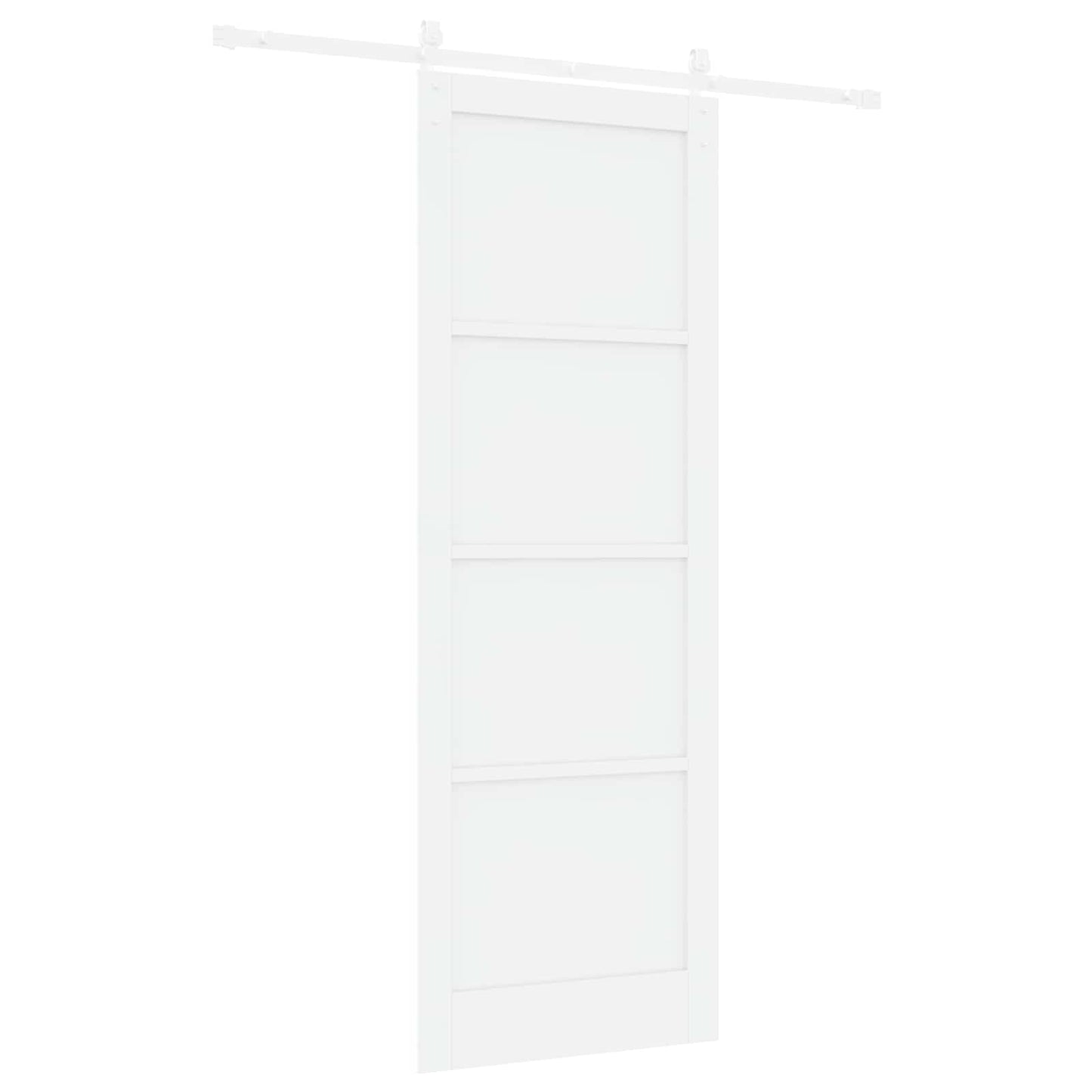 Schuifdeur Wit 83 x 232 cm Massief grenenhout