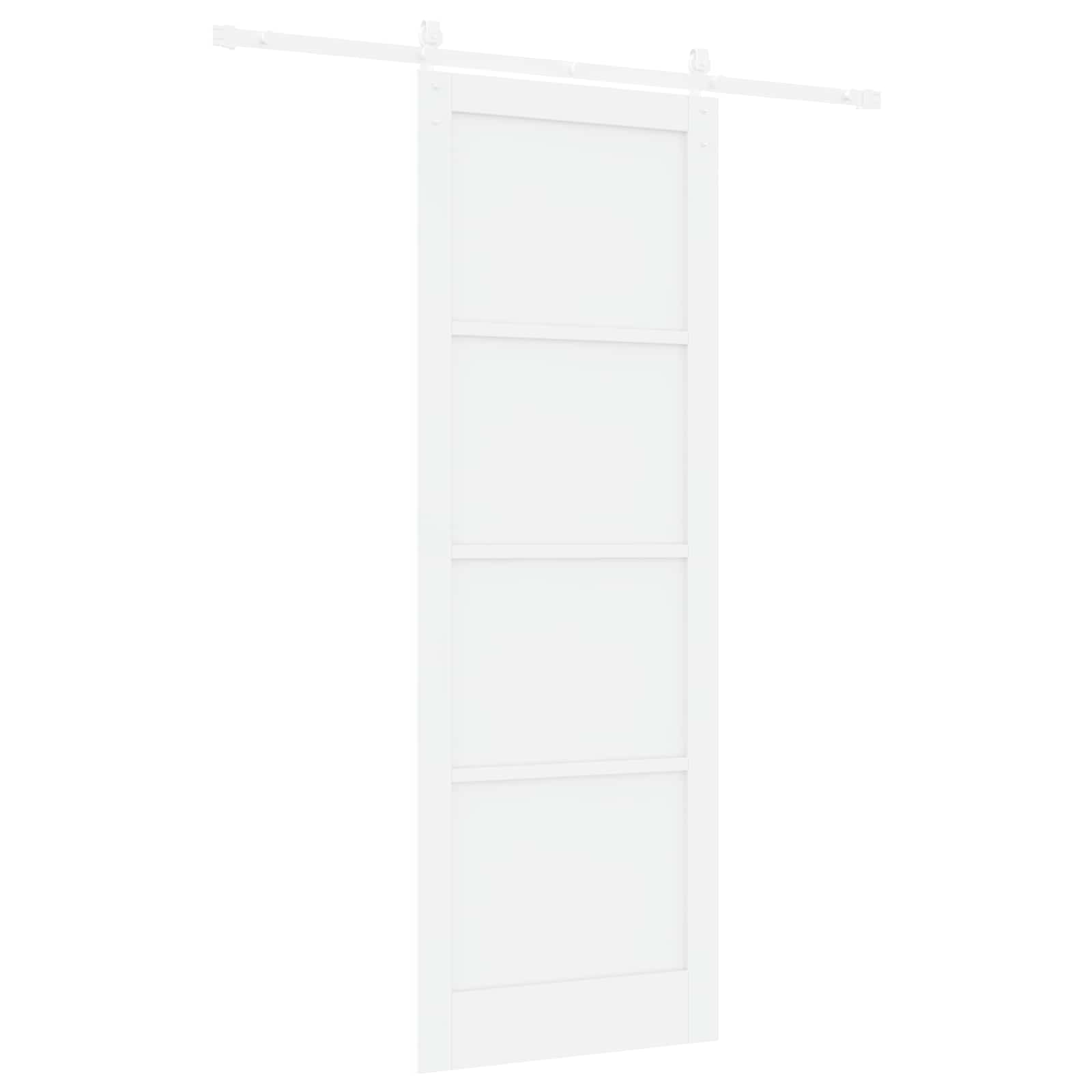 Schuifdeur Wit 83 x 232 cm Massief grenenhout