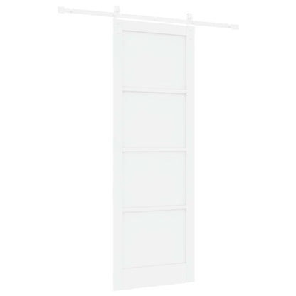 Schuifdeur Wit 83 x 232 cm Massief grenenhout