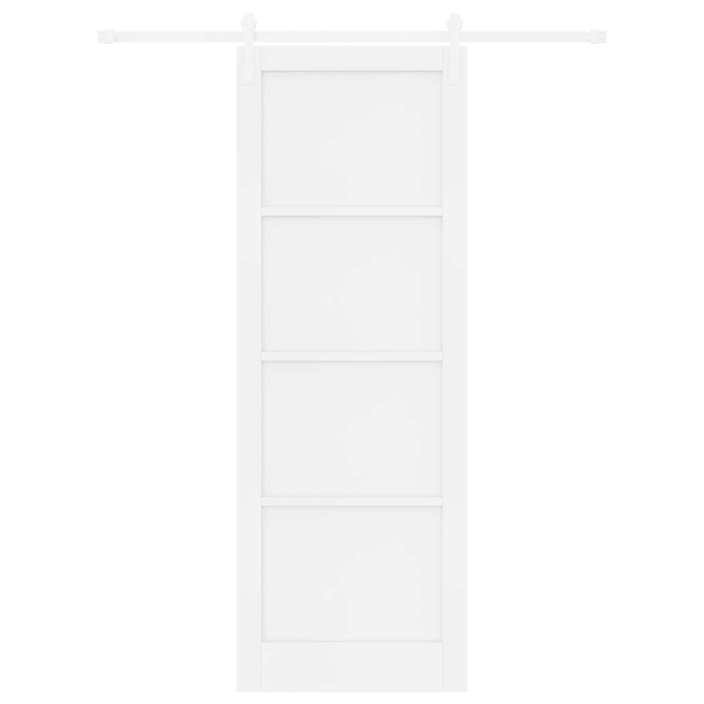Schuifdeur Wit 83 x 232 cm Massief grenenhout
