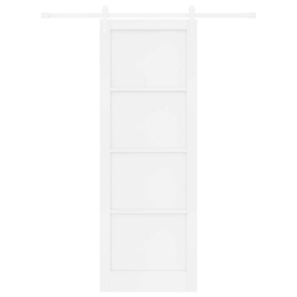 Schuifdeur Wit 83 x 232 cm Massief grenenhout
