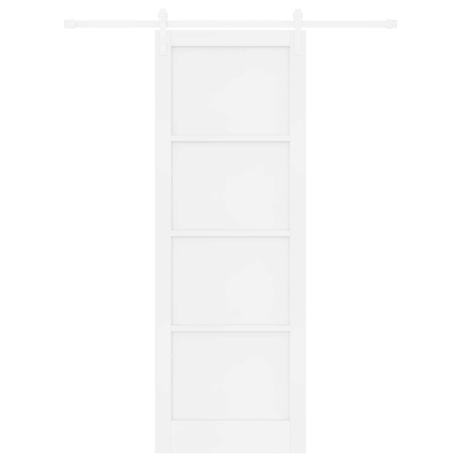 Schuifdeur Wit 83 x 232 cm Massief grenenhout