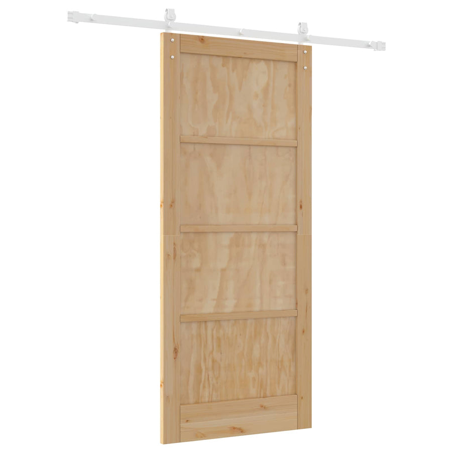 Schuifdeur Natuurlijk en Wit 86 x 198,5 cm Massief grenenhout