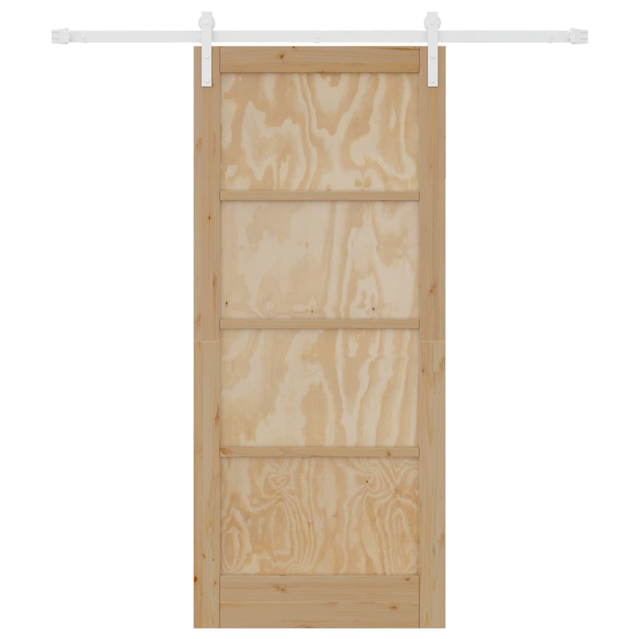 Schuifdeur Natuurlijk en Wit 86 x 198,5 cm Massief grenenhout