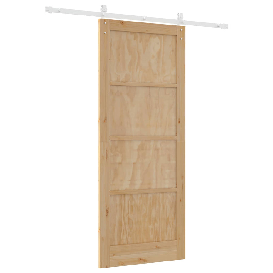 Schuifdeur Natuurlijk en Wit 86 x 211 cm Massief grenenhout