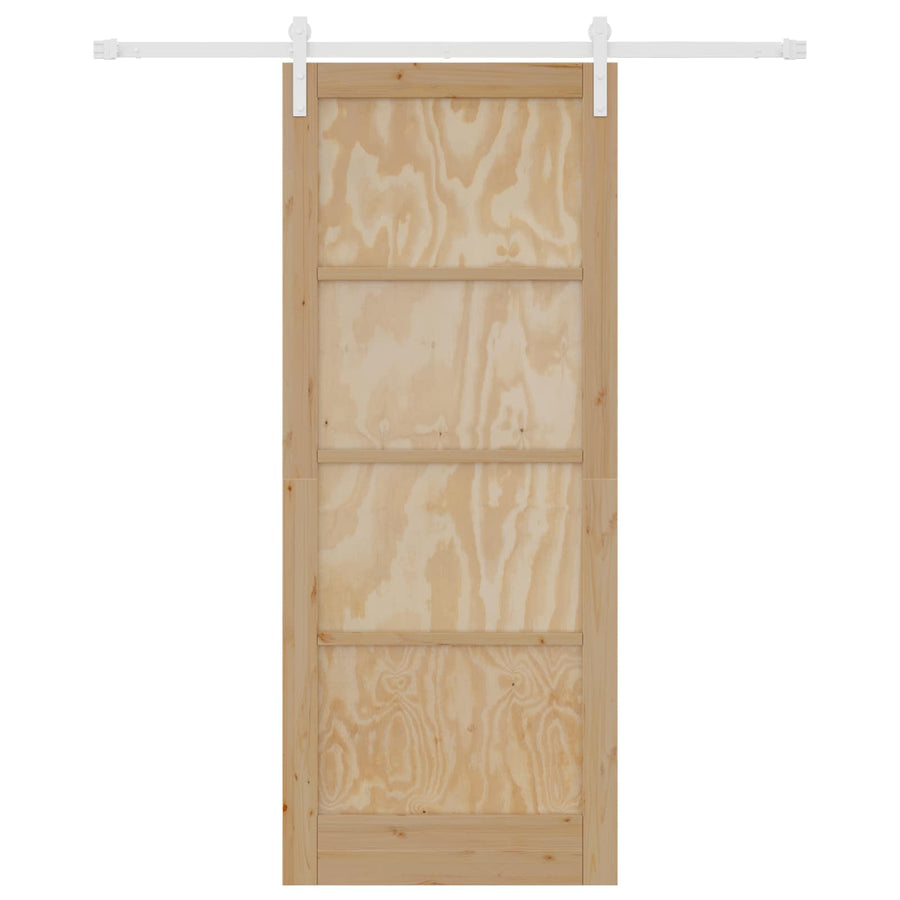 Schuifdeur Natuurlijk en Wit 86 x 211 cm Massief grenenhout
