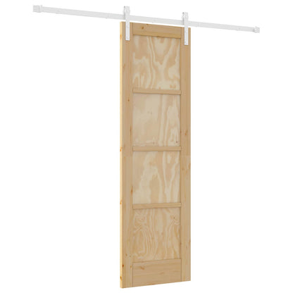 Schuifdeur Natuurlijk en Wit 61 x 198,5 cm Massief grenenhout