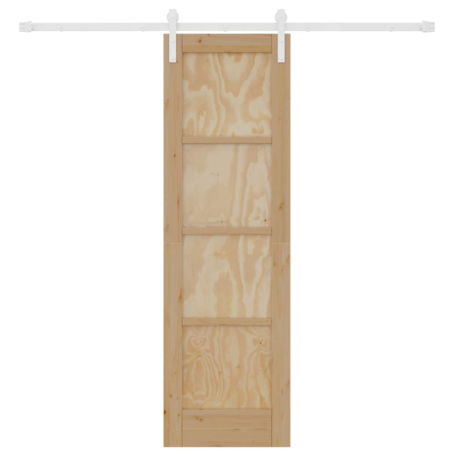 Schuifdeur Natuurlijk en Wit 61 x 198,5 cm Massief grenenhout