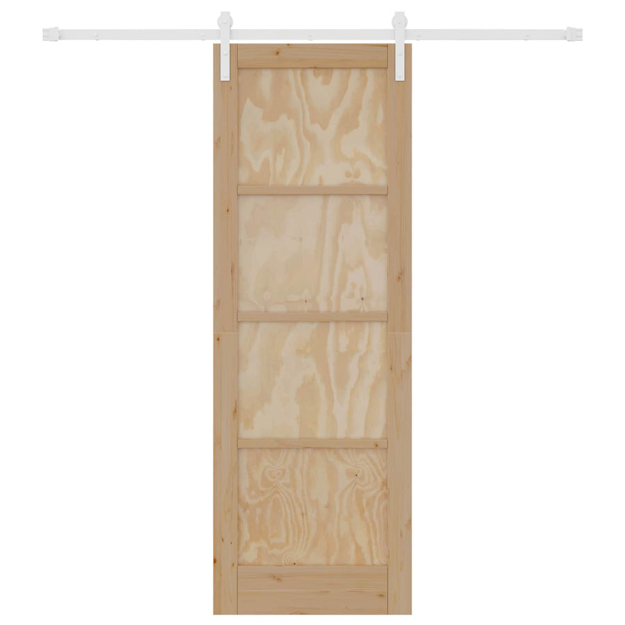 Schuifdeur Natuurlijk en Wit 73,5 x 211 cm Massief grenenhout