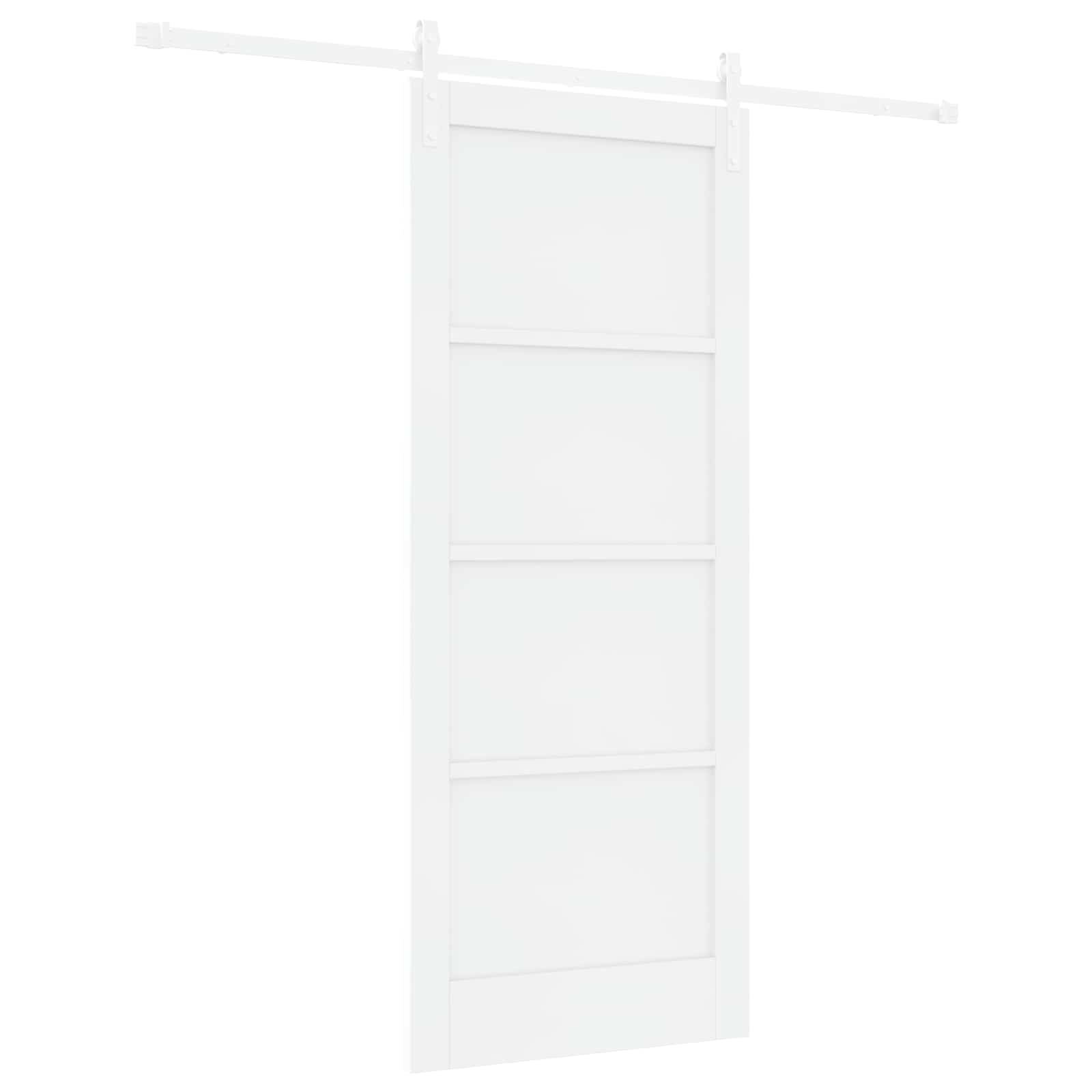 Schuifdeur Wit 83 x 202 cm Massief grenenhout