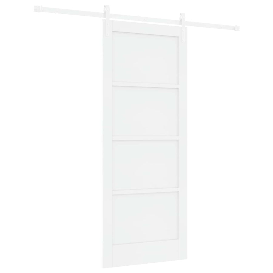 Schuifdeur Wit 83 x 202 cm Massief grenenhout