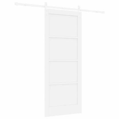 Schuifdeur Wit 83 x 202 cm Massief grenenhout