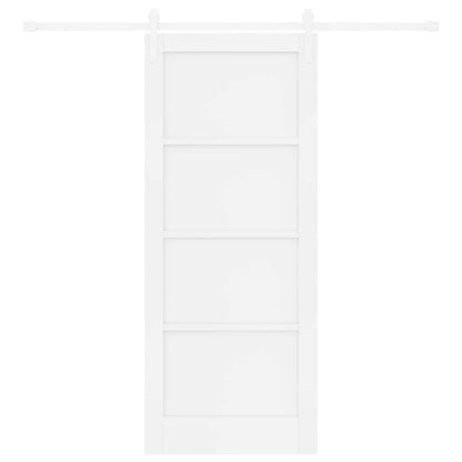 Schuifdeur Wit 83 x 202 cm Massief grenenhout
