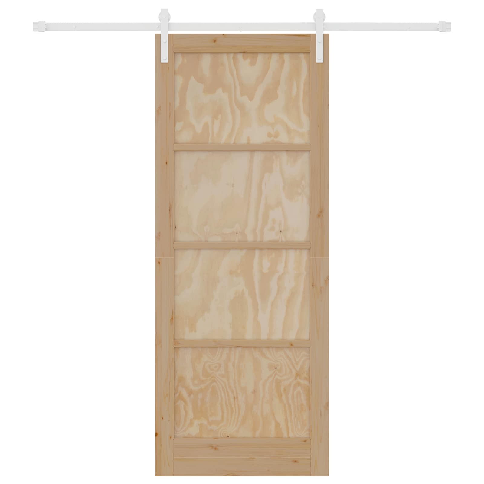 Schuifdeur Natuurlijk en Wit 83 x 211 cm Massief grenenhout