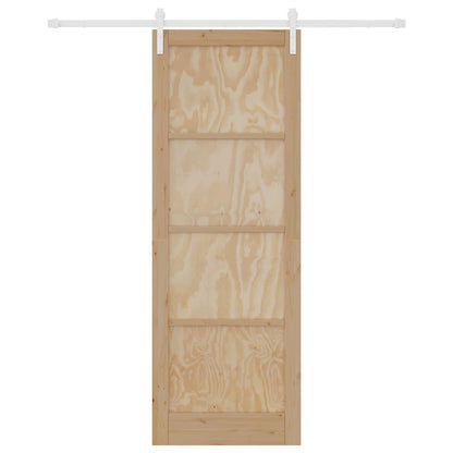 Schuifdeur Natuurlijk en Wit 83 x 232 cm Massief grenenhout