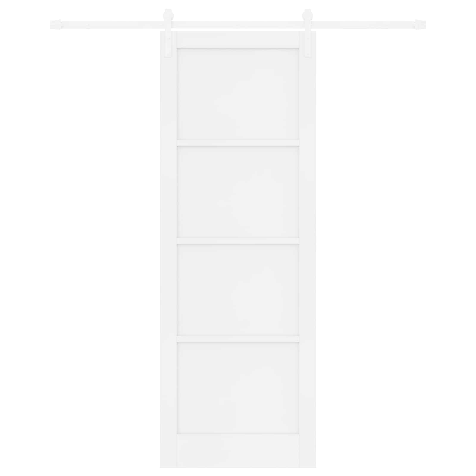 Schuifdeur Wit 83 x 232 cm Massief grenenhout