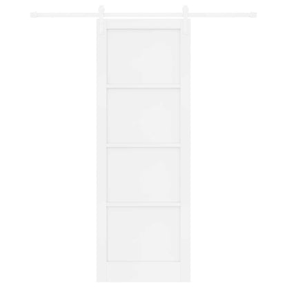 Schuifdeur Wit 83 x 232 cm Massief grenenhout