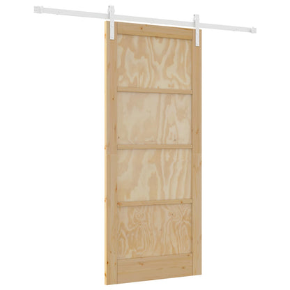 Schuifdeur Natuurlijk en Wit 86 x 198,5 cm Massief grenenhout