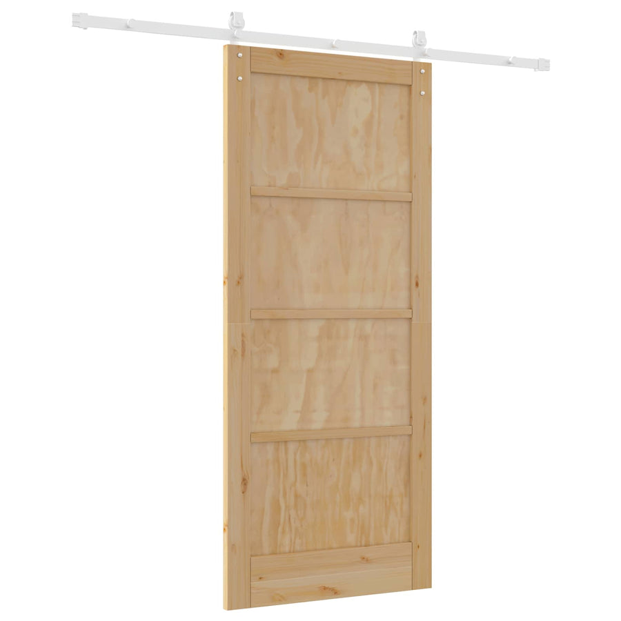 Schuifdeur Natuurlijk en Wit 86 x 198,5 cm Massief grenenhout