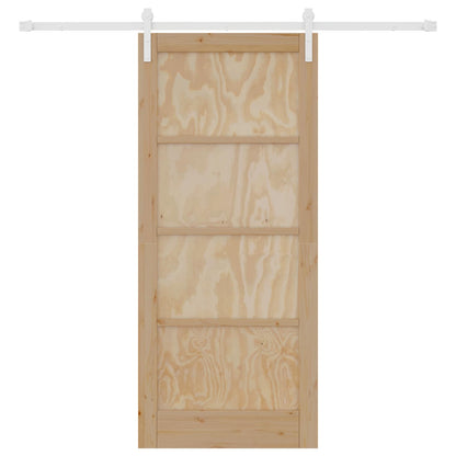 Schuifdeur Natuurlijk en Wit 86 x 198,5 cm Massief grenenhout