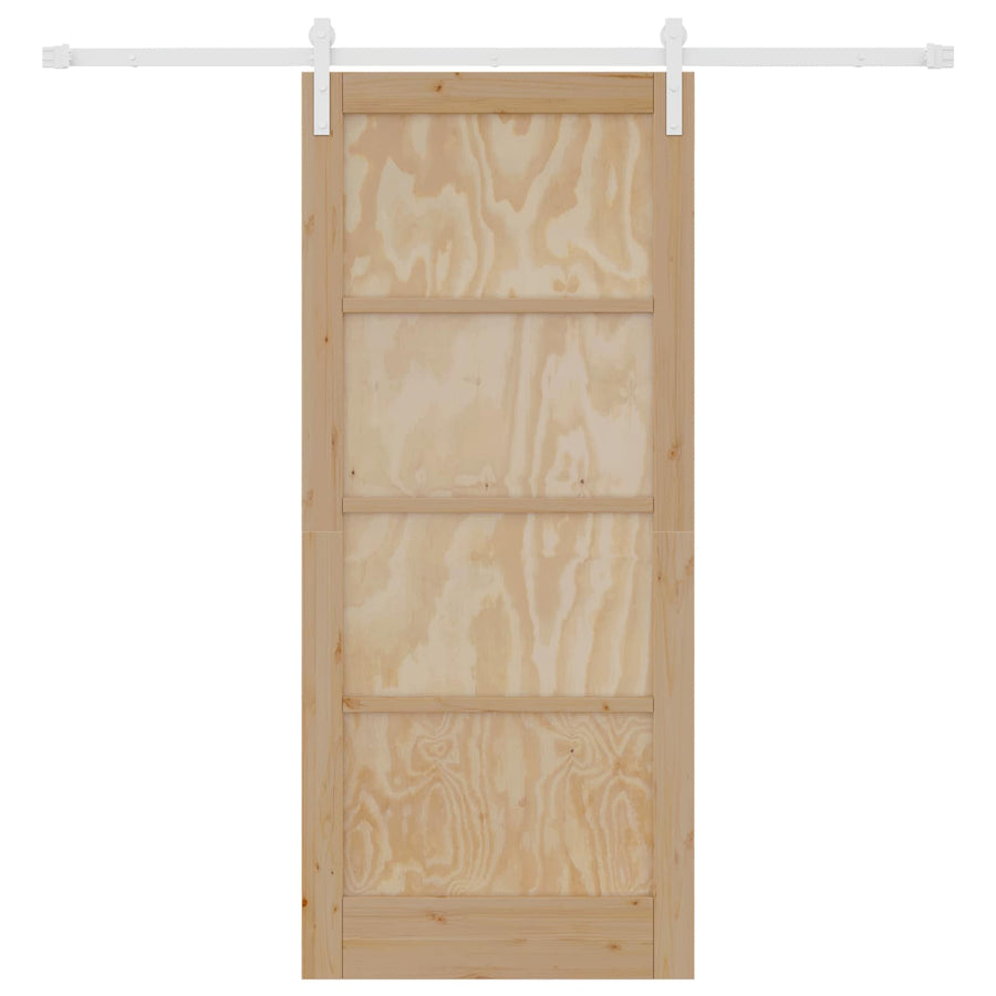 Schuifdeur Natuurlijk en Wit 86 x 198,5 cm Massief grenenhout