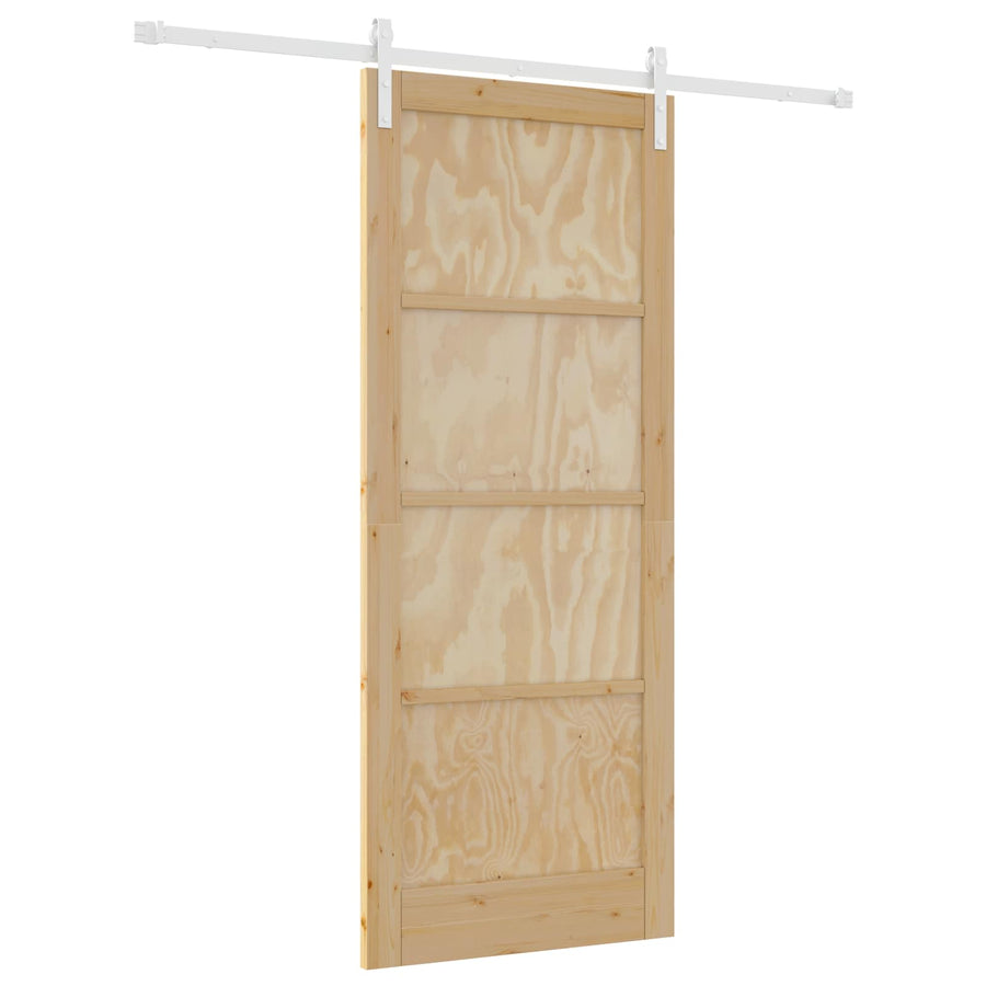 Schuifdeur Natuurlijk en Wit 86 x 211 cm Massief grenenhout