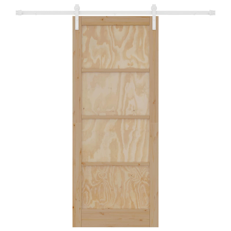 Schuifdeur Natuurlijk en Wit 86 x 211 cm Massief grenenhout
