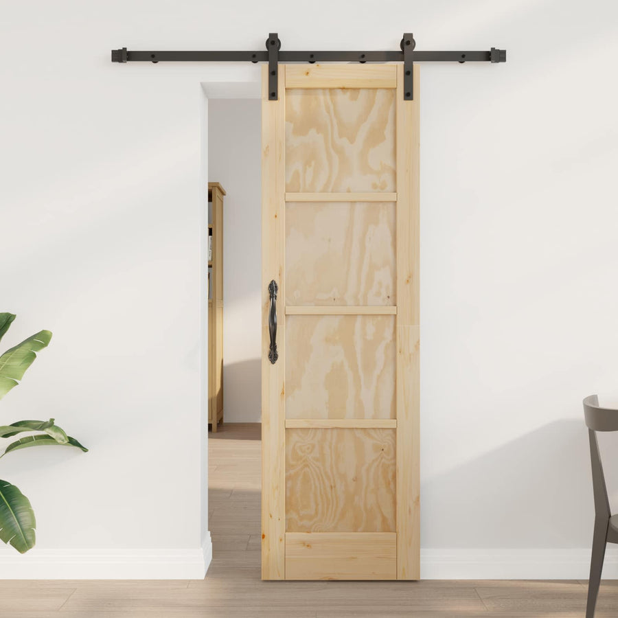 Schuifdeur Naturel 61 x 198,5 cm Massief grenenhout