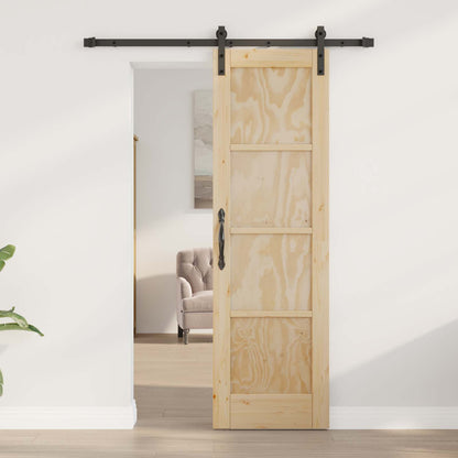 Schuifdeur Naturel 61 x 198,5 cm Massief grenenhout