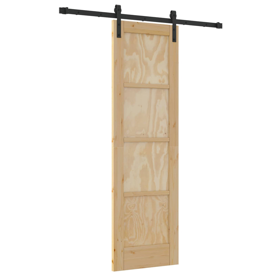 Schuifdeur Naturel 61 x 198,5 cm Massief grenenhout