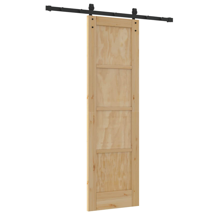 Schuifdeur Naturel 61 x 198,5 cm Massief grenenhout