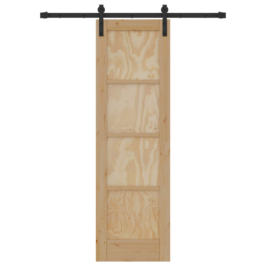 Schuifdeur Naturel 61 x 198,5 cm Massief grenenhout
