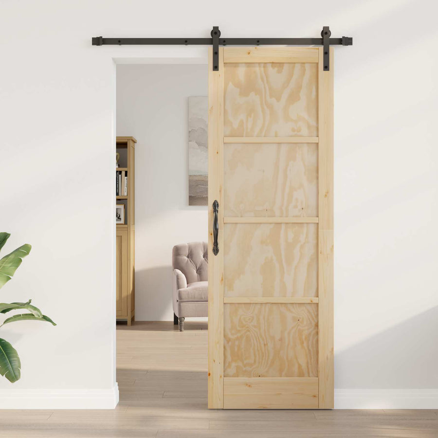 Schuifdeur Naturel 73,5 x 211 cm Massief grenenhout