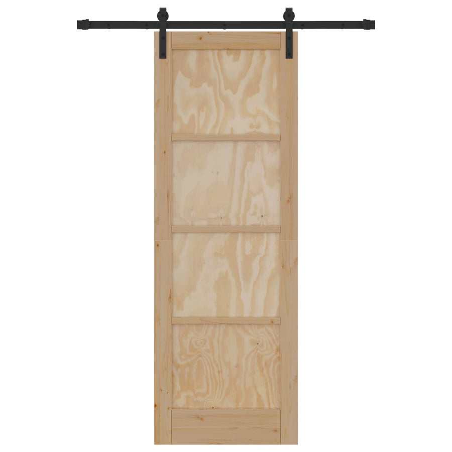 Schuifdeur Naturel 73,5 x 211 cm Massief grenenhout