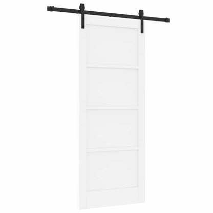 Schuifdeur Wit 83 x 202 cm Massief grenenhout