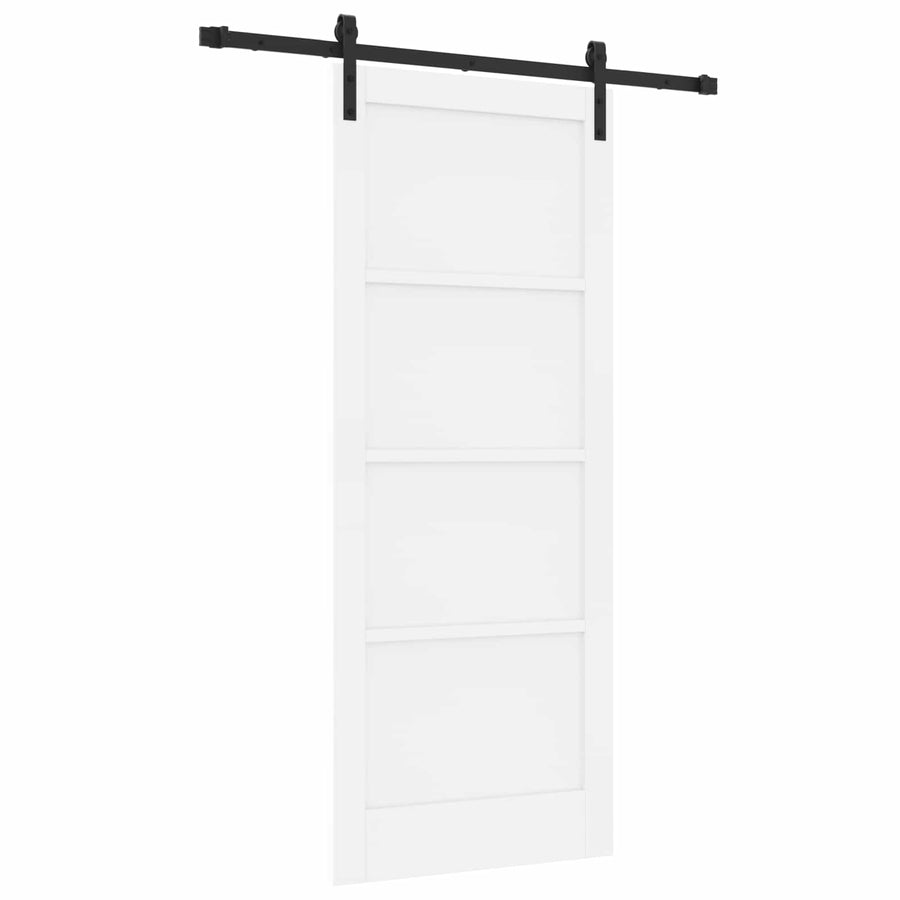 Schuifdeur Wit 83 x 202 cm Massief grenenhout