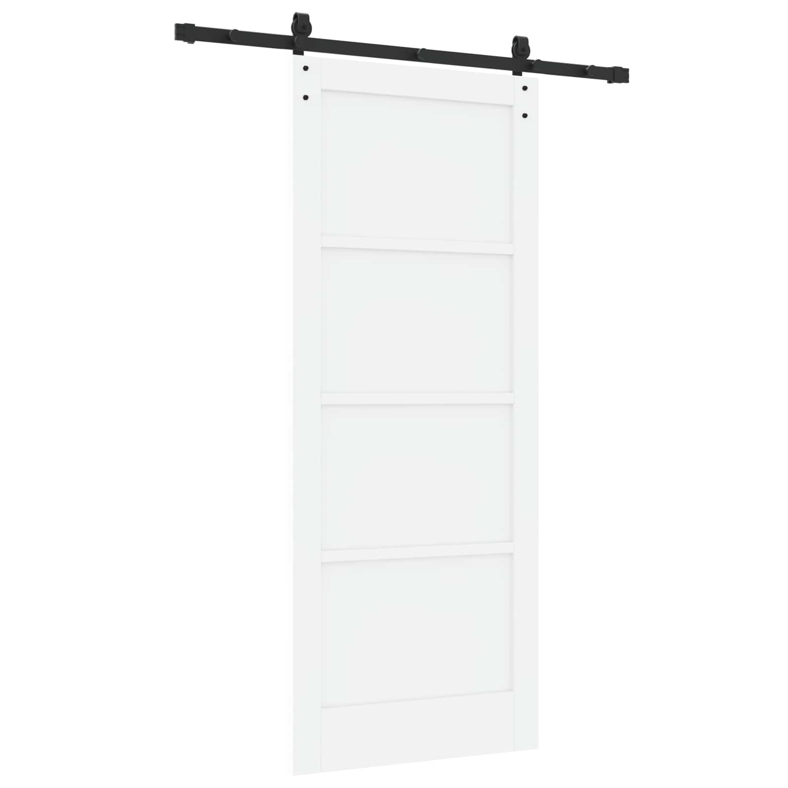 Schuifdeur Wit 83 x 202 cm Massief grenenhout