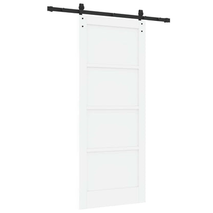 Schuifdeur Wit 83 x 202 cm Massief grenenhout