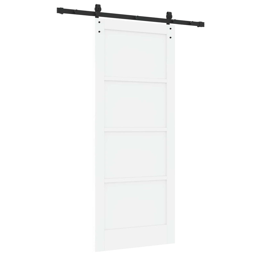 Schuifdeur Wit 83 x 202 cm Massief grenenhout