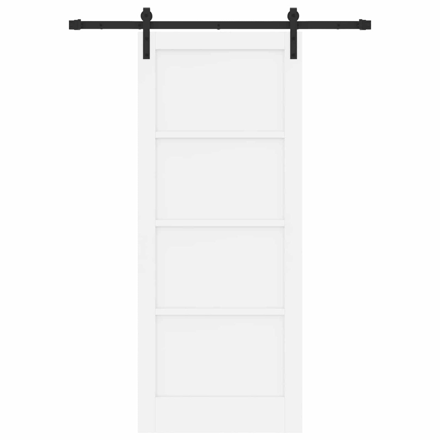 Schuifdeur Wit 83 x 202 cm Massief grenenhout