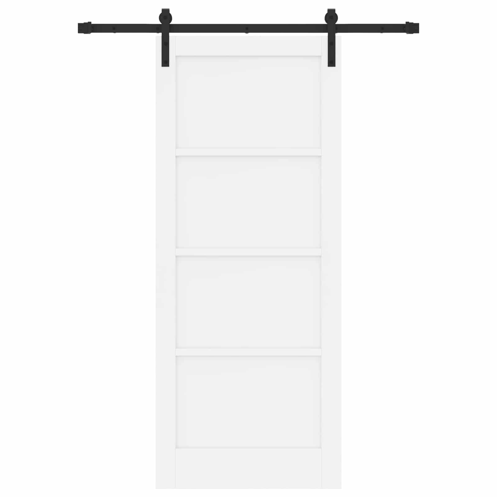 Schuifdeur Wit 83 x 202 cm Massief grenenhout
