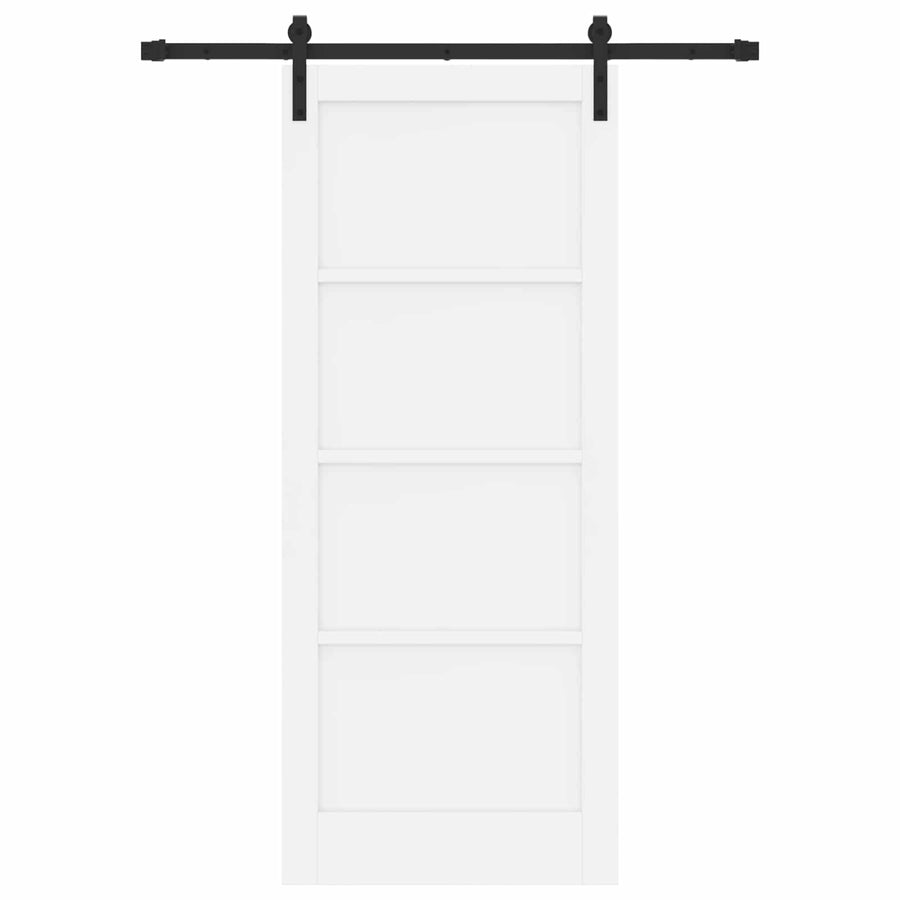 Schuifdeur Wit 83 x 202 cm Massief grenenhout