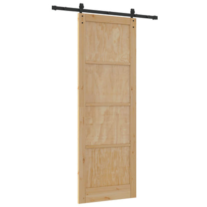 Schuifdeur Naturel 83 x 232 cm Massief grenenhout
