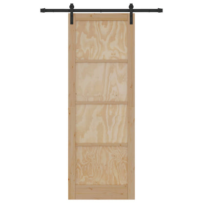 Schuifdeur Naturel 83 x 232 cm Massief grenenhout