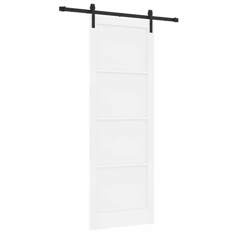 Schuifdeur Wit 83 x 232 cm Massief grenenhout